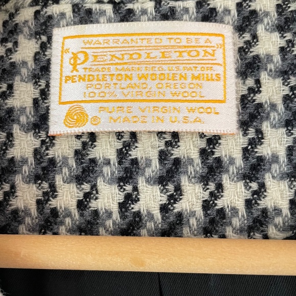 VINTAGE Pendleton Houndstooth Blazer 100% Wool Perfect Condition - Picture 5 of 7